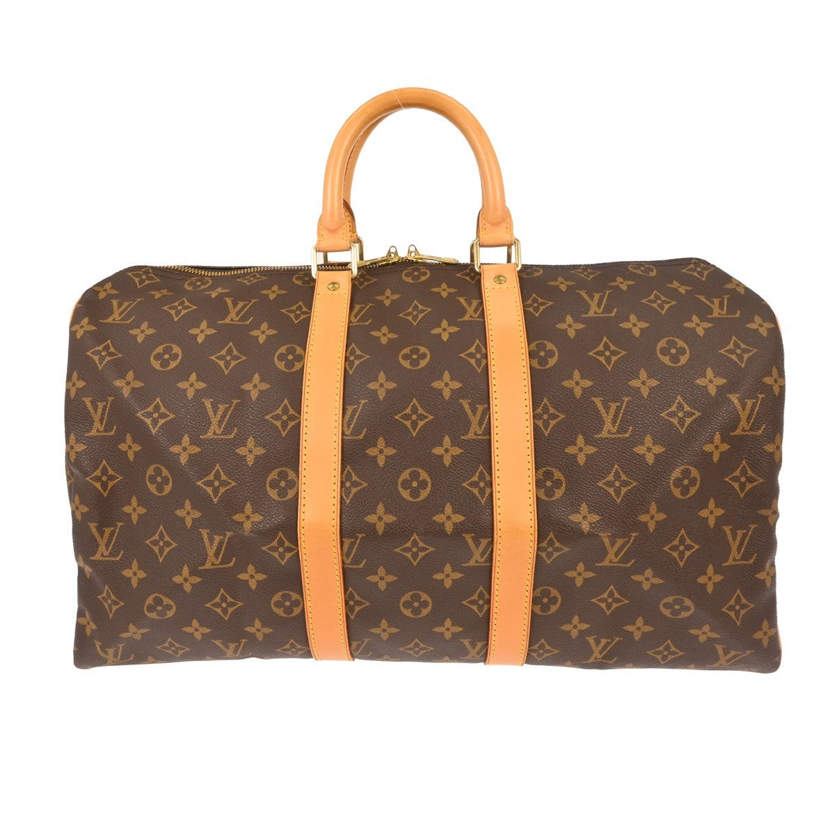Louis Vuitton Keepall Bag Monogram Canvas Brown Canvas Travel Bag Bag (Pre-Owned)