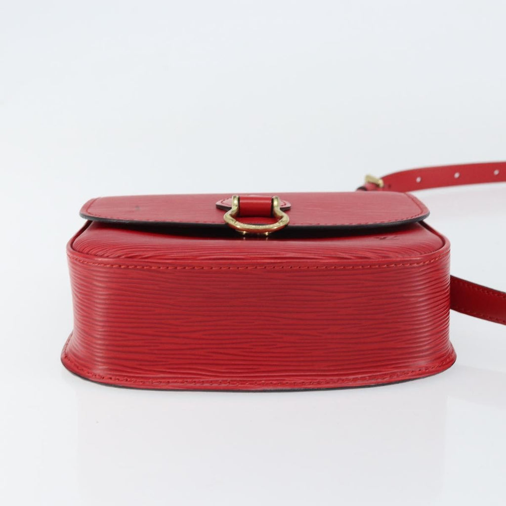 Louis Vuitton Saint Cloud Handbag Epi Leather Red Leather Shoulder Bag Bag (Pre-Owned)