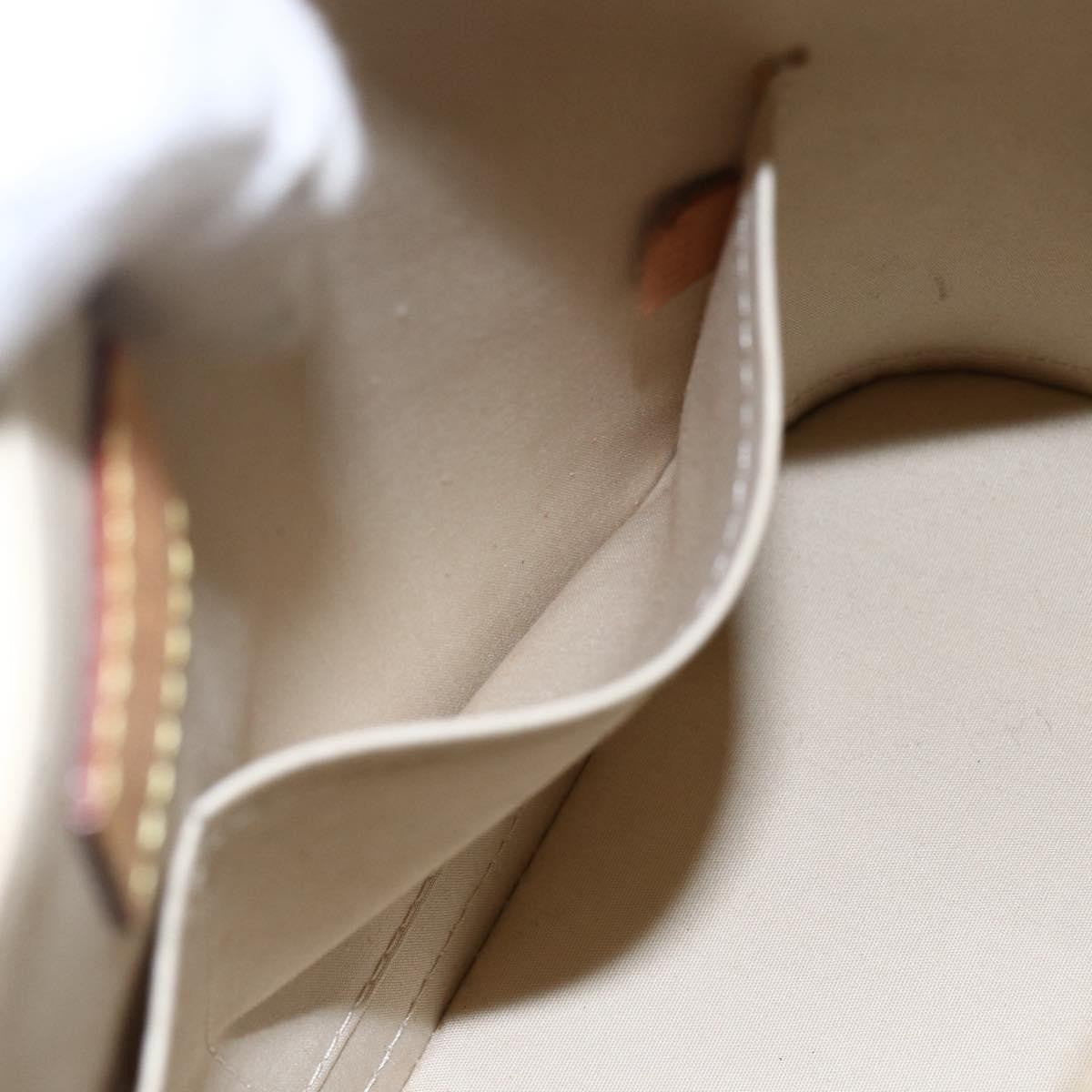 Louis Vuitton Alma Handbag Monogram Vernis Beige Patent_Leather Handbag (Pre-Owned)