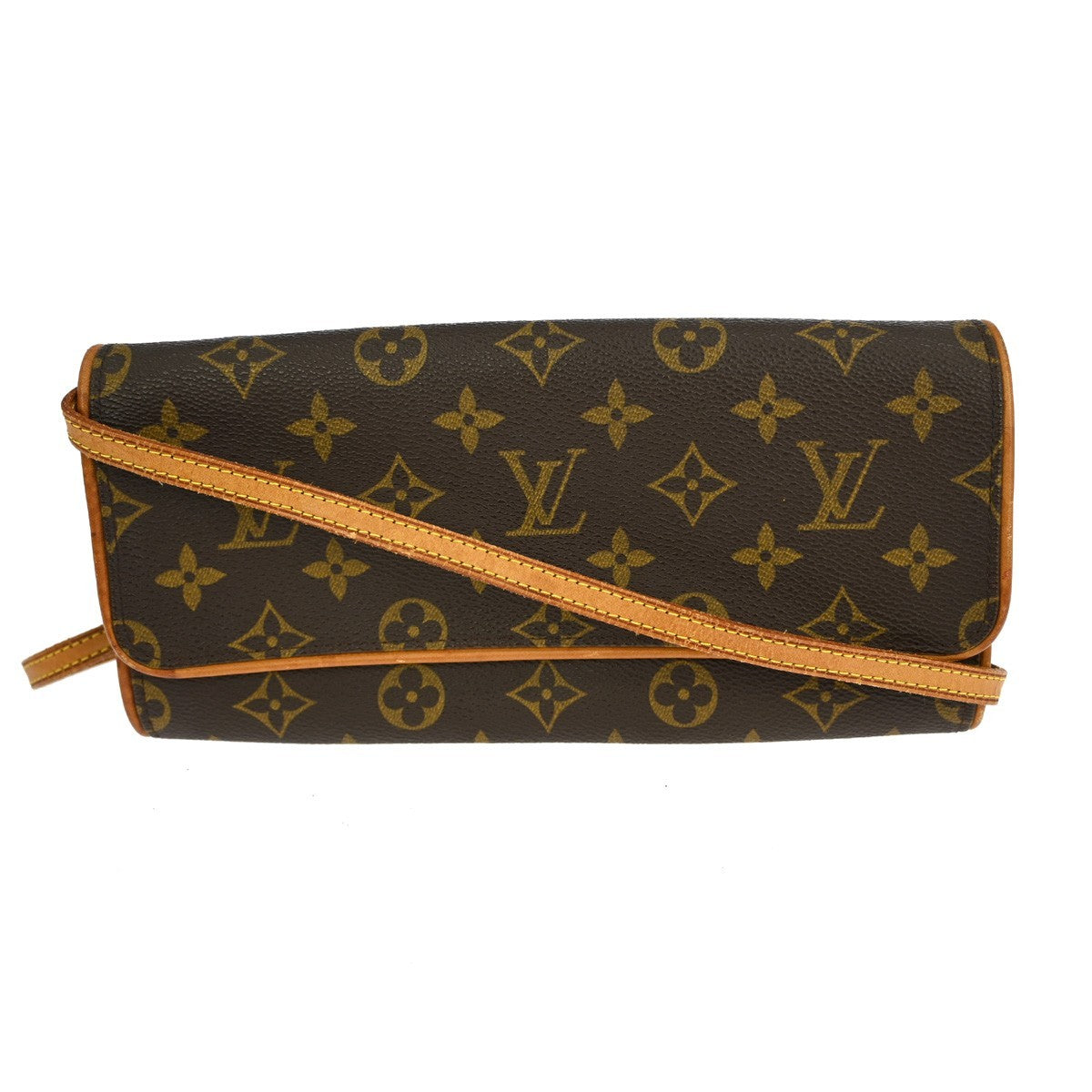 Louis Vuitton Twin Handbag Monogram Canvas Brown Canvas Clutche & Pouche Bag (Pre-Owned)