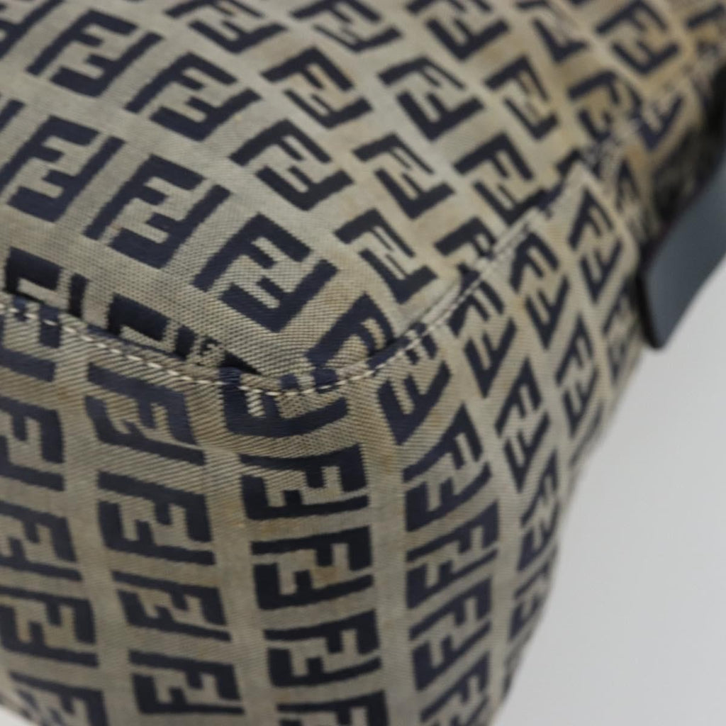 Fendi Mama Forever Bag Zucchino Canvas Navy Canvas Shoulder Bag Bag (Pre-Owned)