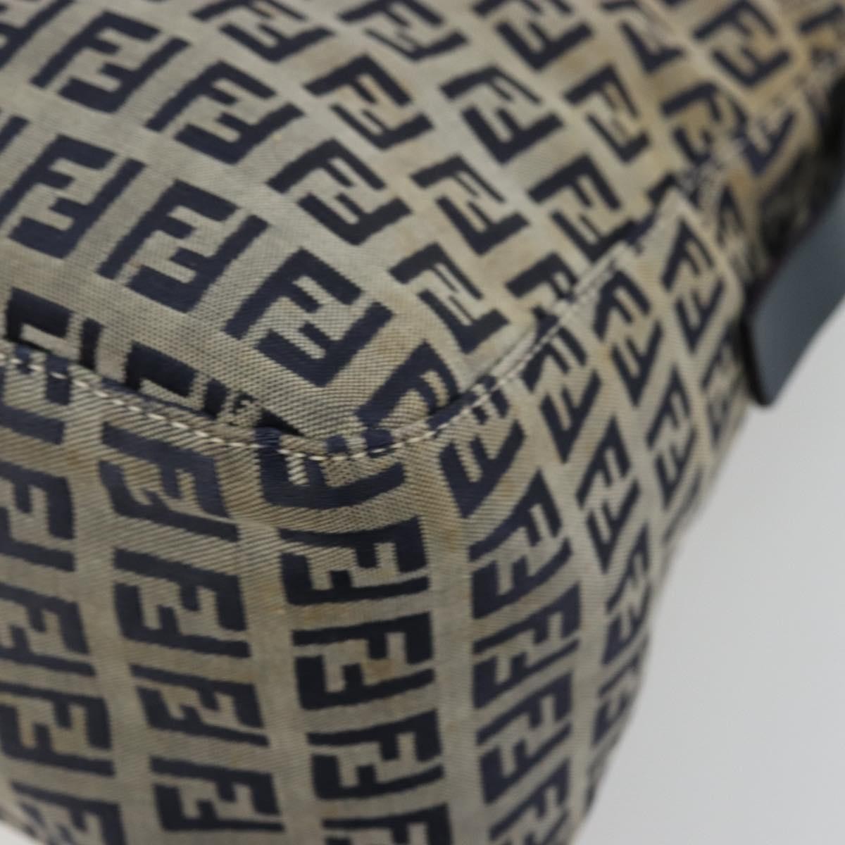 Fendi Mama Forever Bag Zucchino Canvas Navy Canvas Shoulder Bag Bag (Pre-Owned)