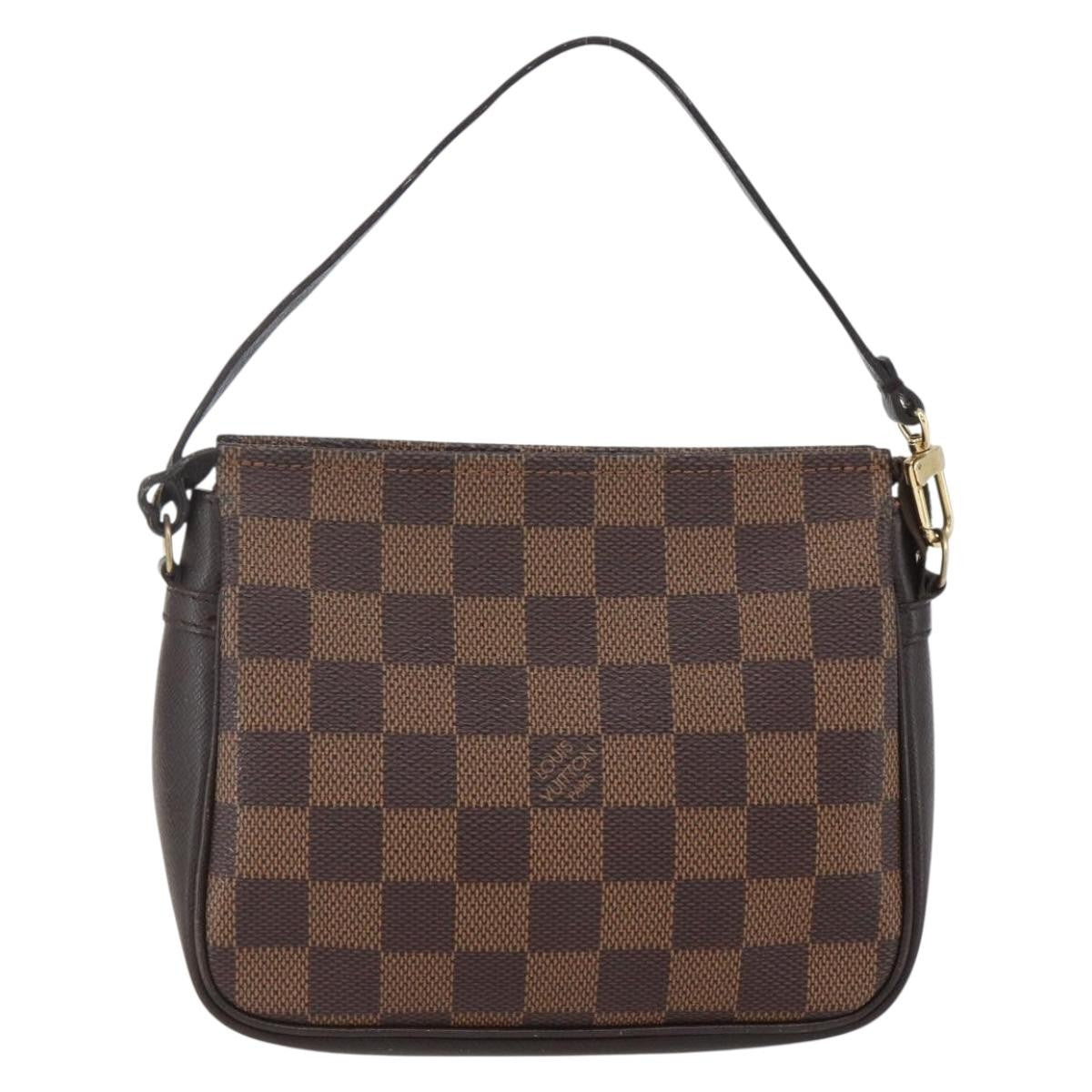 Louis Vuitton Trousse Make Up Bag Damier Brown Canvas Clutche & Pouche Bag (Pre-Owned)
