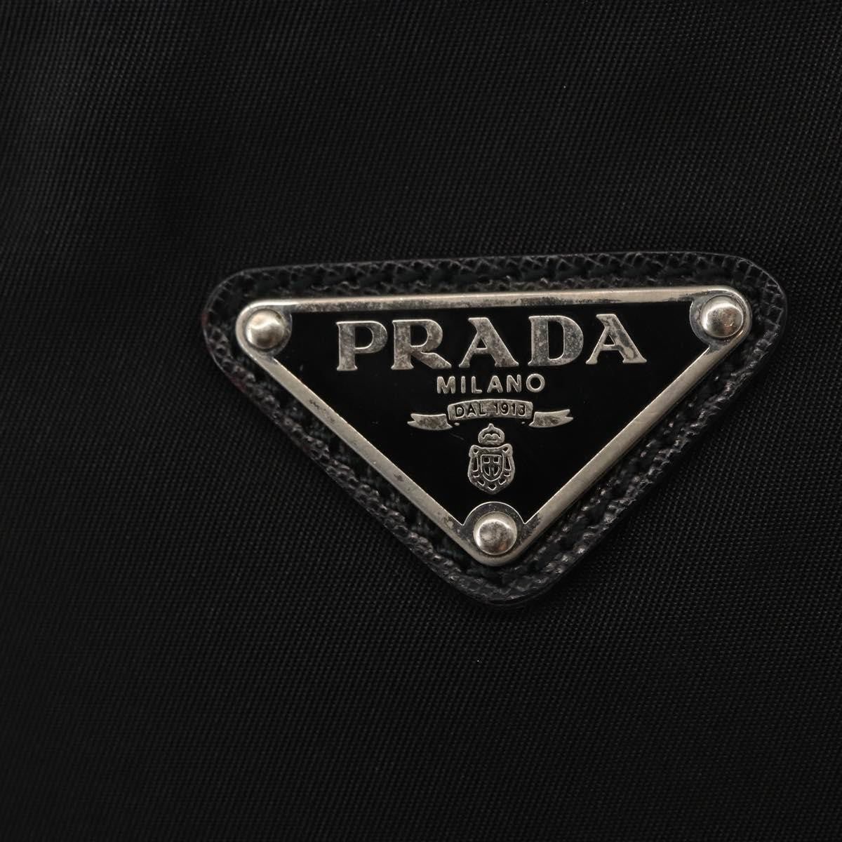 Prada Flat Messenger Bag Tessuto Black Nylon Shoulder Bag Bag (Pre-Owned)