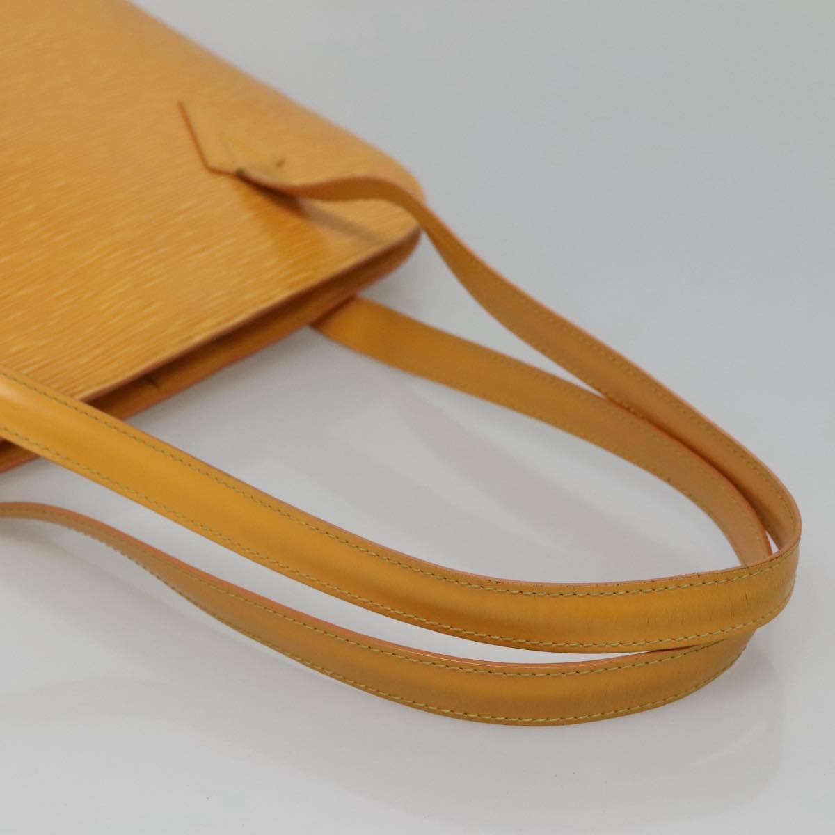 Louis Vuitton Lussac Handbag Epi Leather Yellow Leather Shoulder Bag Bag (Pre-Owned)
