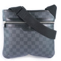 Louis Vuitton Thomas Handbag Damier Graphite Black Canvas Shoulder Bag Bag (Pre-Owned)