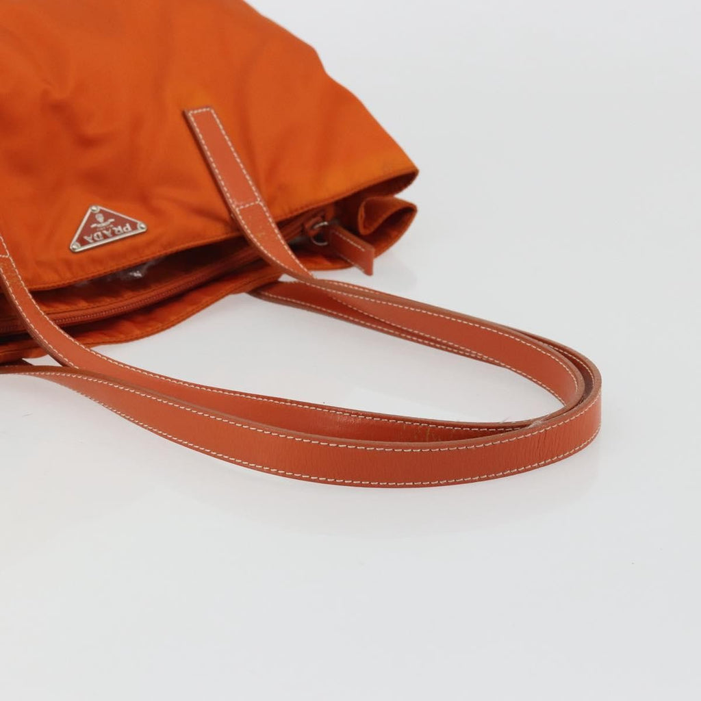 Prada Vintage Tote Tessuto Orange Nylon Tote Bag Bag (Pre-Owned)