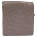 Louis Vuitton Biarritz Shoulder Bag Epi Leather Gray Leather Shoulder Bag Bag (Pre-Owned)