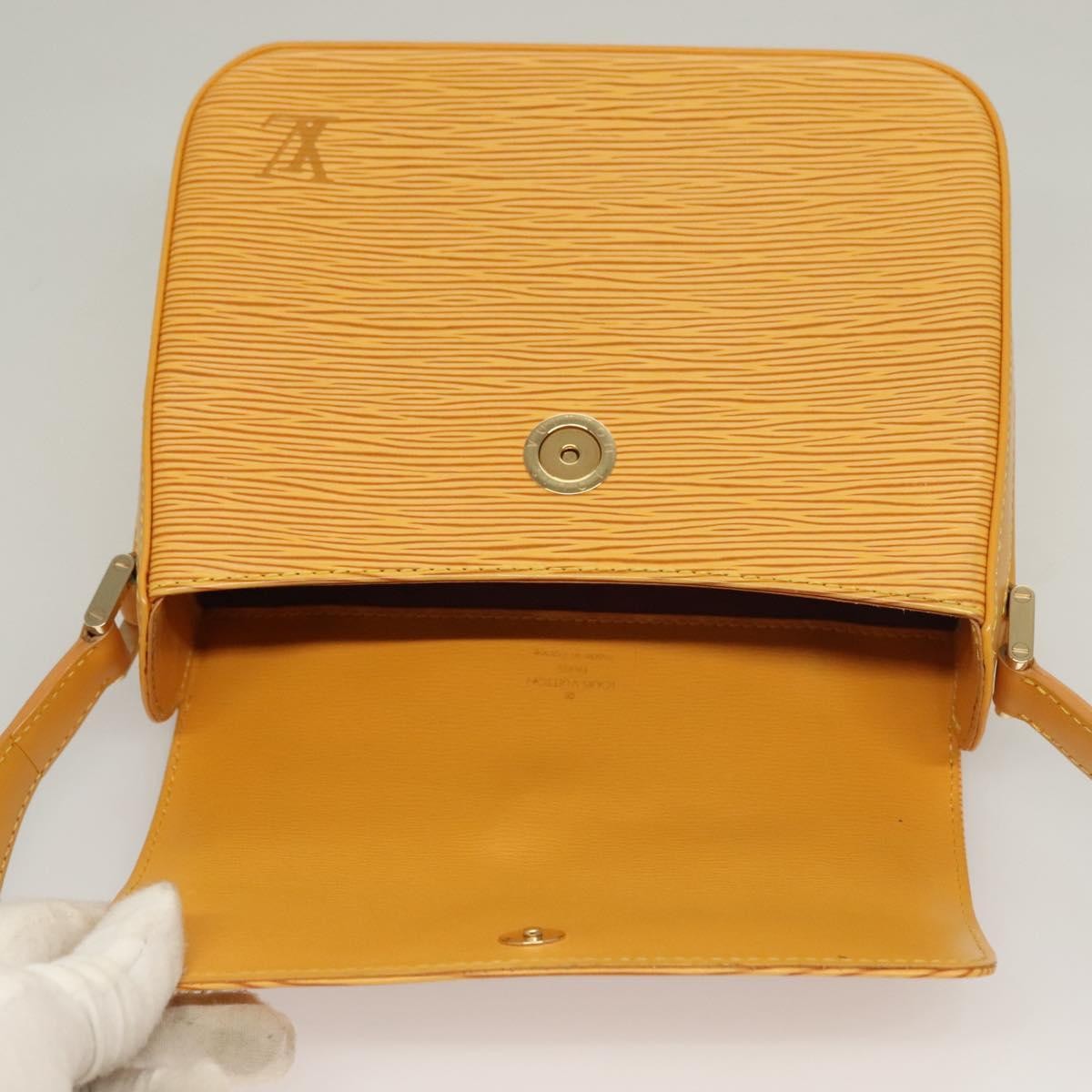 Louis Vuitton Buci Handbag Epi Leather Yellow Leather Shoulder Bag Bag (Pre-Owned)