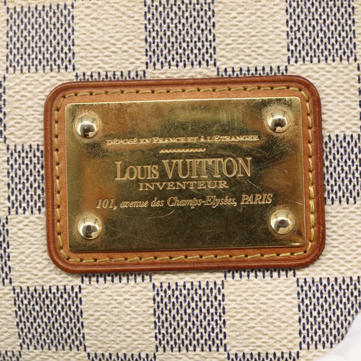 Louis Vuitton Eva Handbag Damier White Canvas Bag (Pre-Owned)