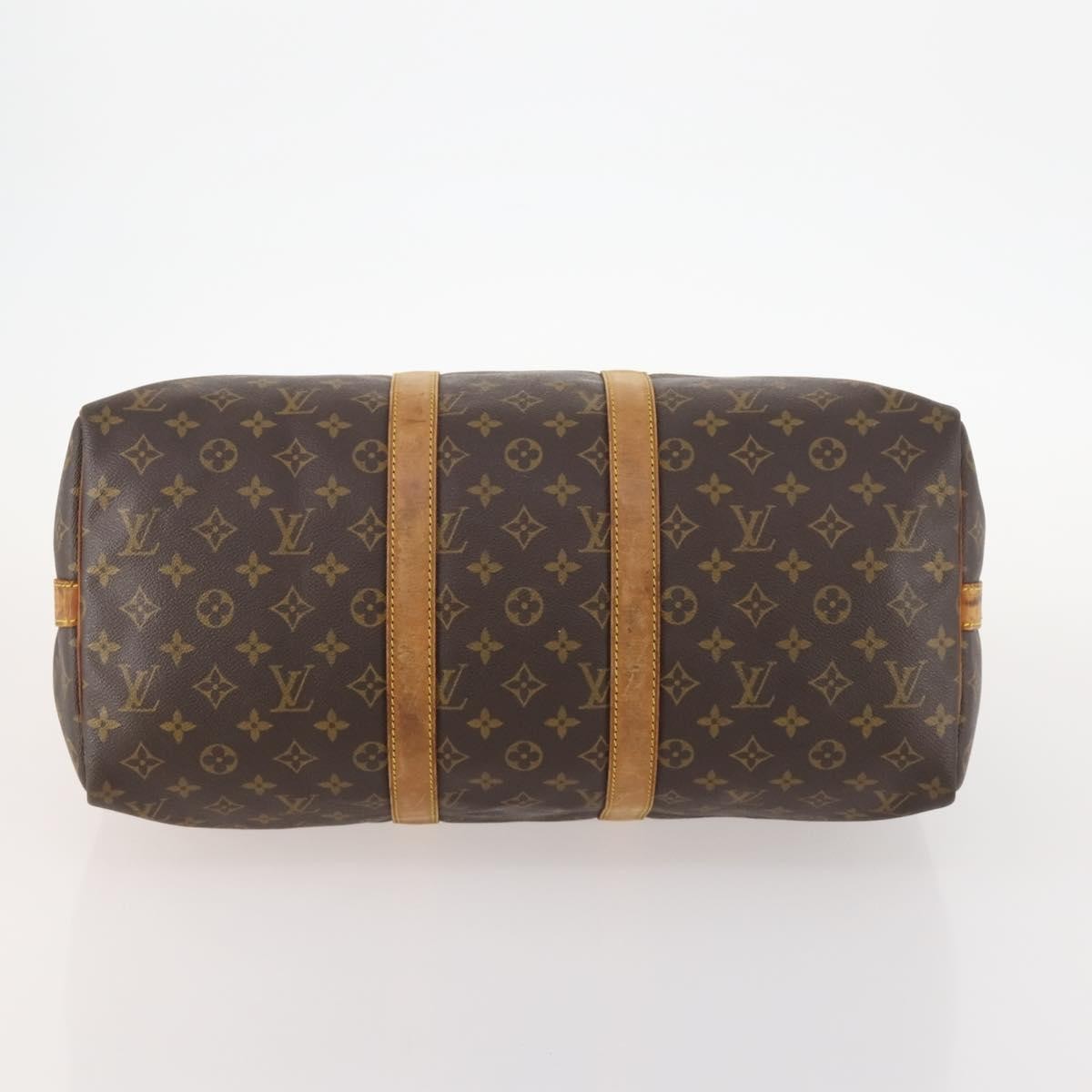 Louis Vuitton Keepall Bandouliere Bag Monogram Canvas Brown Canvas Travel Bag Bag (Pre-Owned)