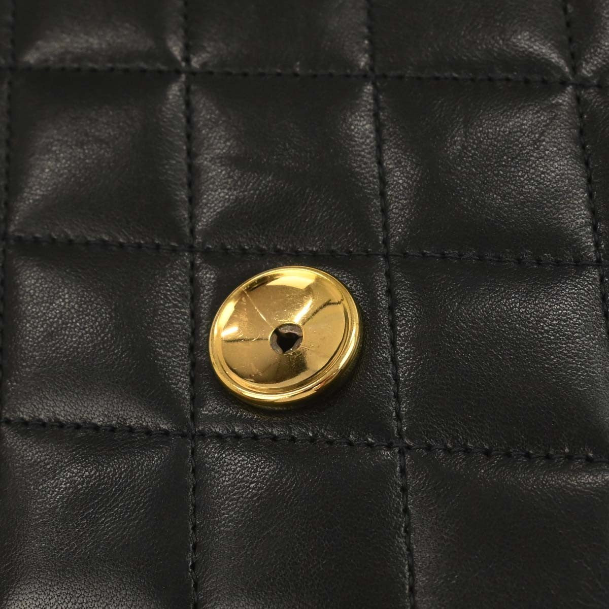 Chanel Flap Shoulder Bag Quilted Lambskin Black Leather Handbag (Pre-Owned)