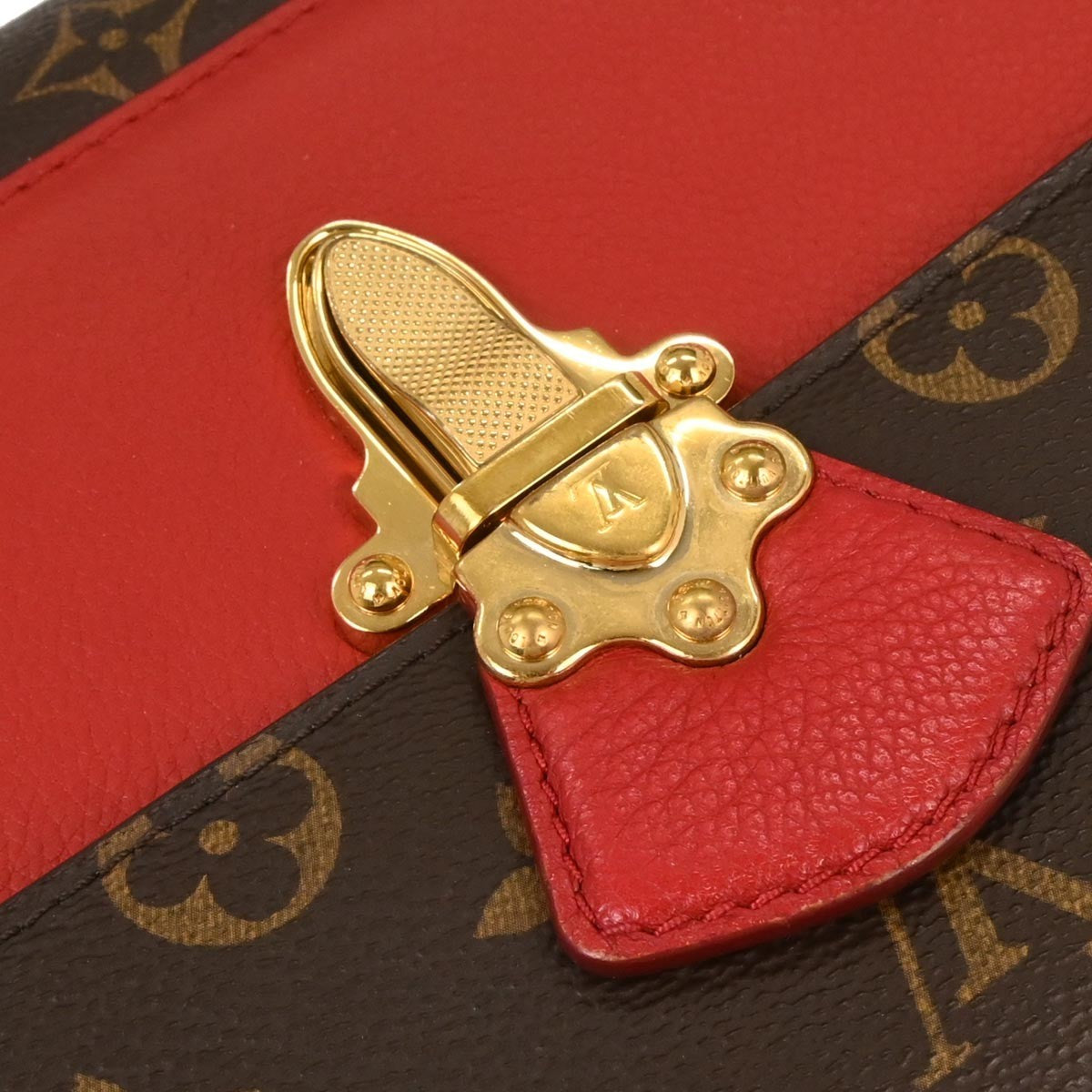 Louis Vuitton Victoire Handbag Monogram Canvas And Leather Brown Canvas Shoulder Bag Bag (Pre-Owned)