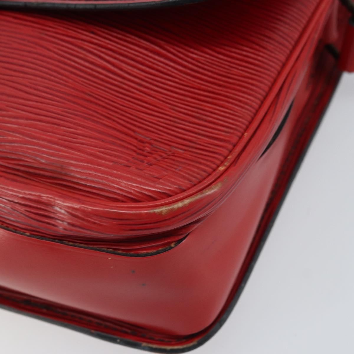 Louis Vuitton Cartouchiere Handbag Epi Leather Red Leather Shoulder Bag Bag (Pre-Owned)