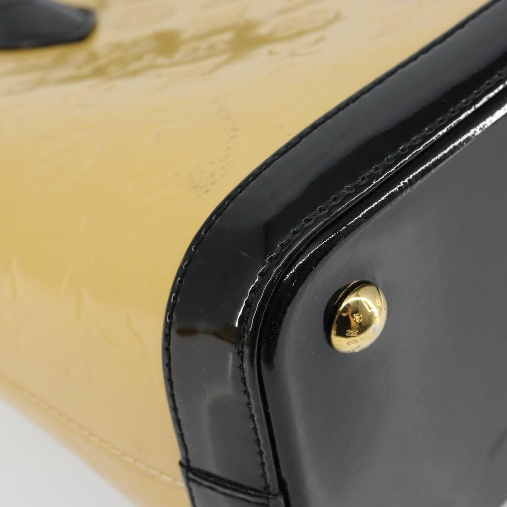 Louis Vuitton Lockit Handbag Monogram Vernis Beige Patent_Leather Tote Bag Bag (Pre-Owned)