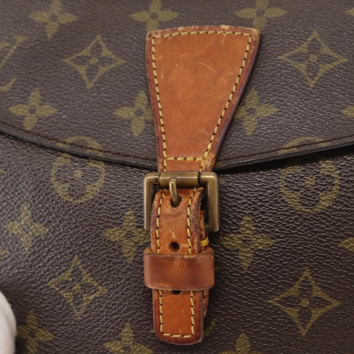 Louis Vuitton Jeune Fille Handbag Monogram Canvas Brown Canvas Shoulder Bag Bag (Pre-Owned)