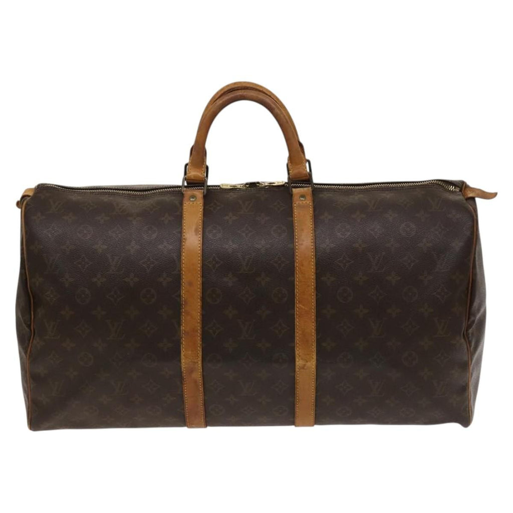 Louis Vuitton Keepall Bag Monogram Canvas Brown Canvas Travel Bag Bag (Pre-Owned)