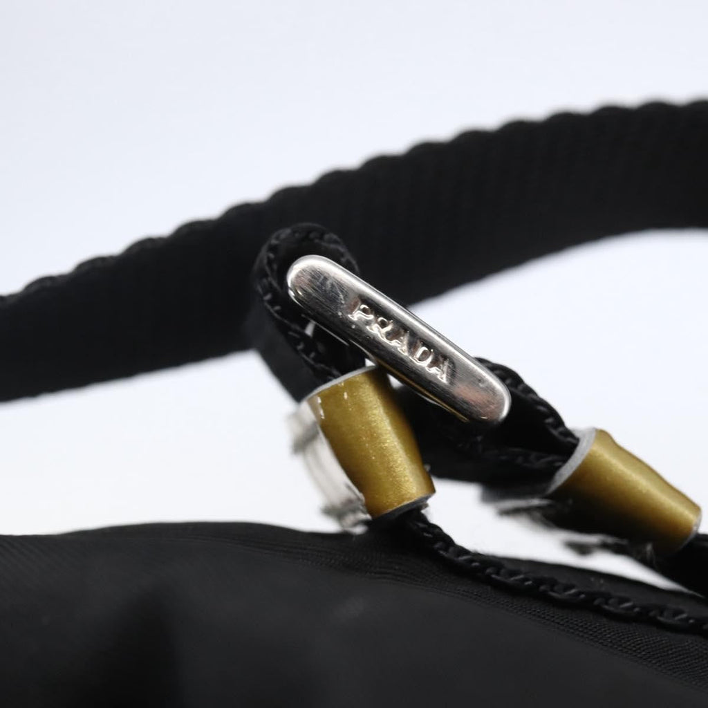 Prada Duet Drawstring Bucket Bag Tessuto Black Nylon Bag (Pre-Owned)