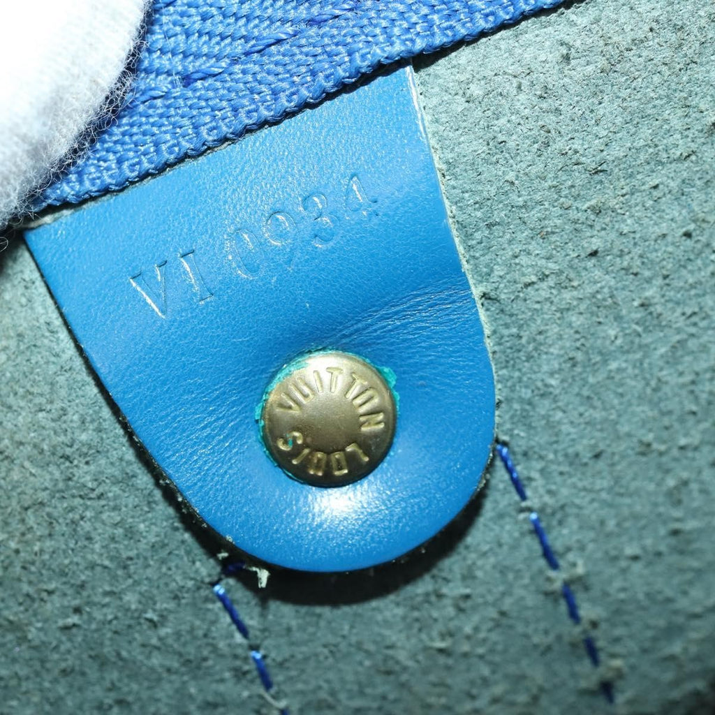 Louis Vuitton Keepall Bag Epi Leather Blue Leather Travel Bag Bag (Pre-Owned)
