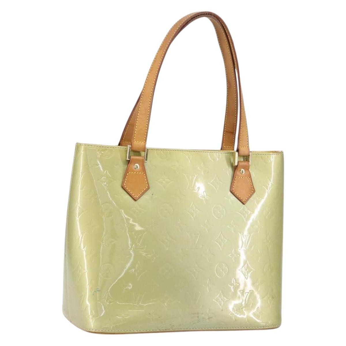 Louis Vuitton Houston Handbag Monogram Vernis Gray Patent_Leather Handbag (Pre-Owned)