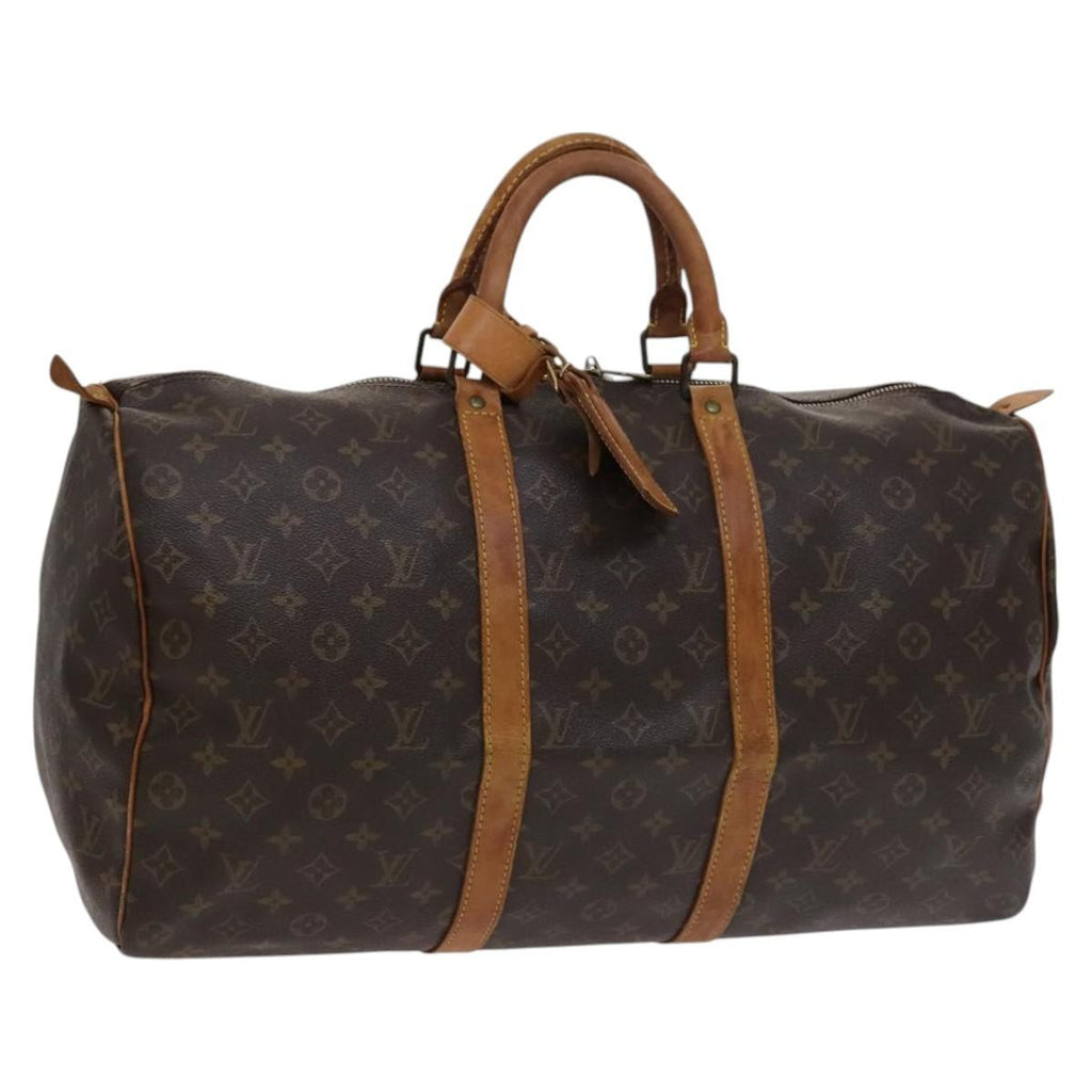Louis Vuitton Keepall Bag Monogram Canvas Brown Canvas Travel Bag Bag (Pre-Owned)