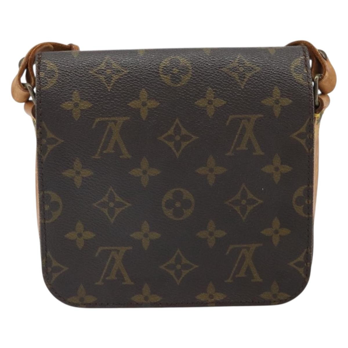 Louis Vuitton Cartouchiere Handbag Monogram Canvas Brown Canvas Shoulder Bag Bag (Pre-Owned)