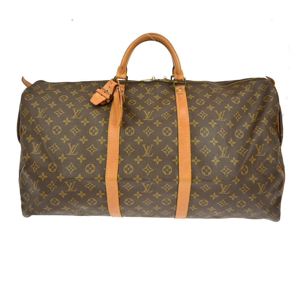 Louis Vuitton Keepall Bag Monogram Canvas Brown Canvas Travel Bag Bag (Pre-Owned)