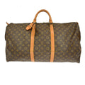Louis Vuitton Keepall Bag Monogram Canvas Brown Canvas Travel Bag Bag (Pre-Owned)