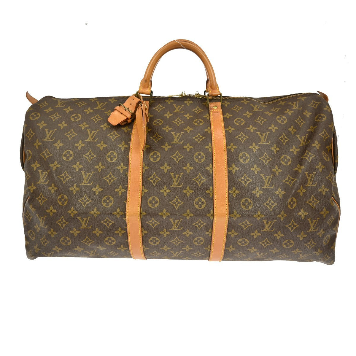 Louis Vuitton Keepall Bag Monogram Canvas Brown Canvas Travel Bag Bag (Pre-Owned)