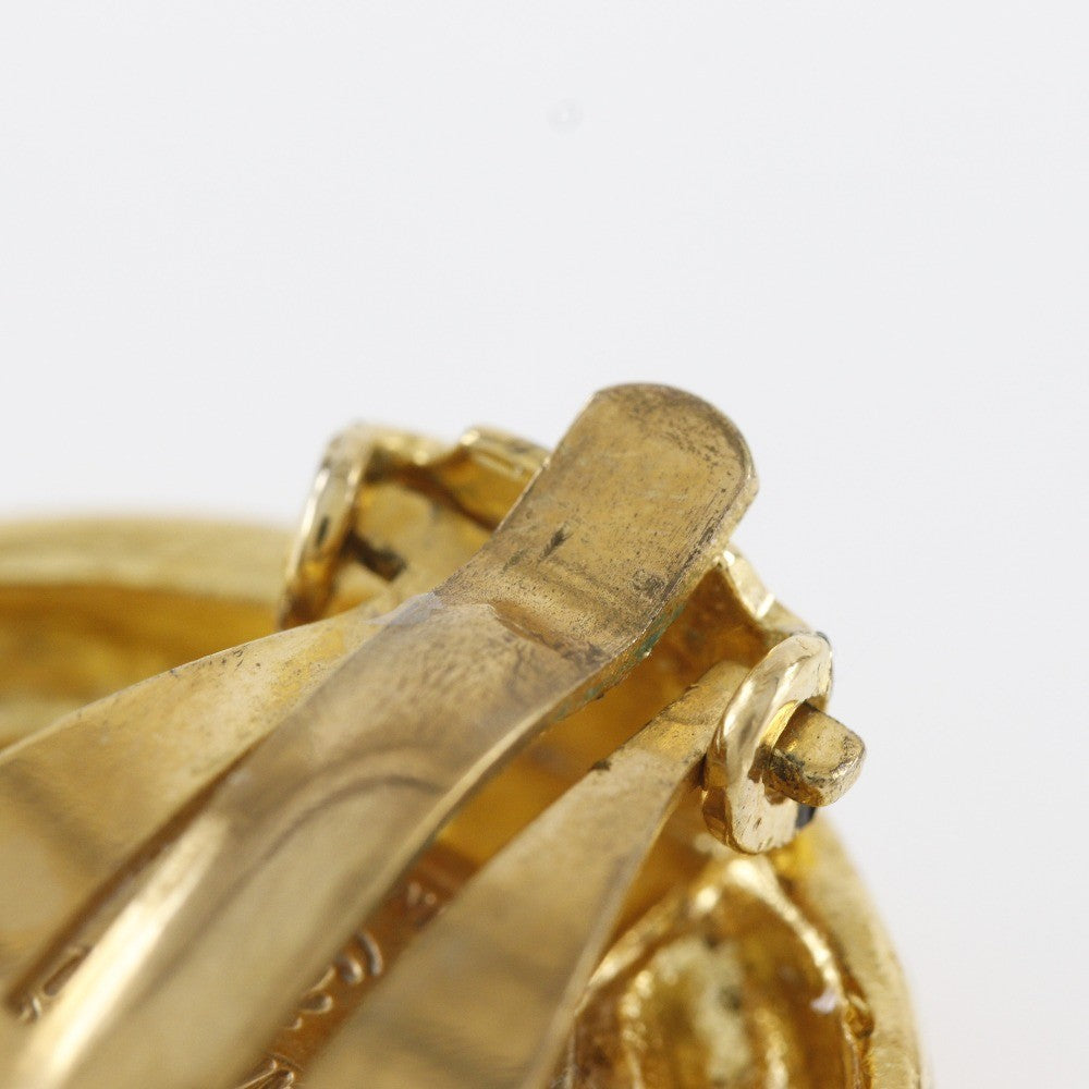 Chanel Vintage Cc Clip-On Earrings Metal Gold Gold_Plated Earrings Jewelry (Pre-Owned)
