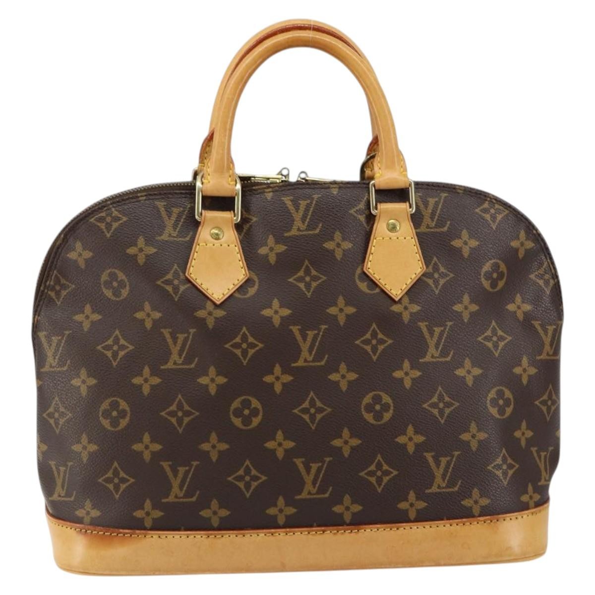 Louis Vuitton Alma Handbag Monogram Canvas Brown Canvas Handbag (Pre-Owned)