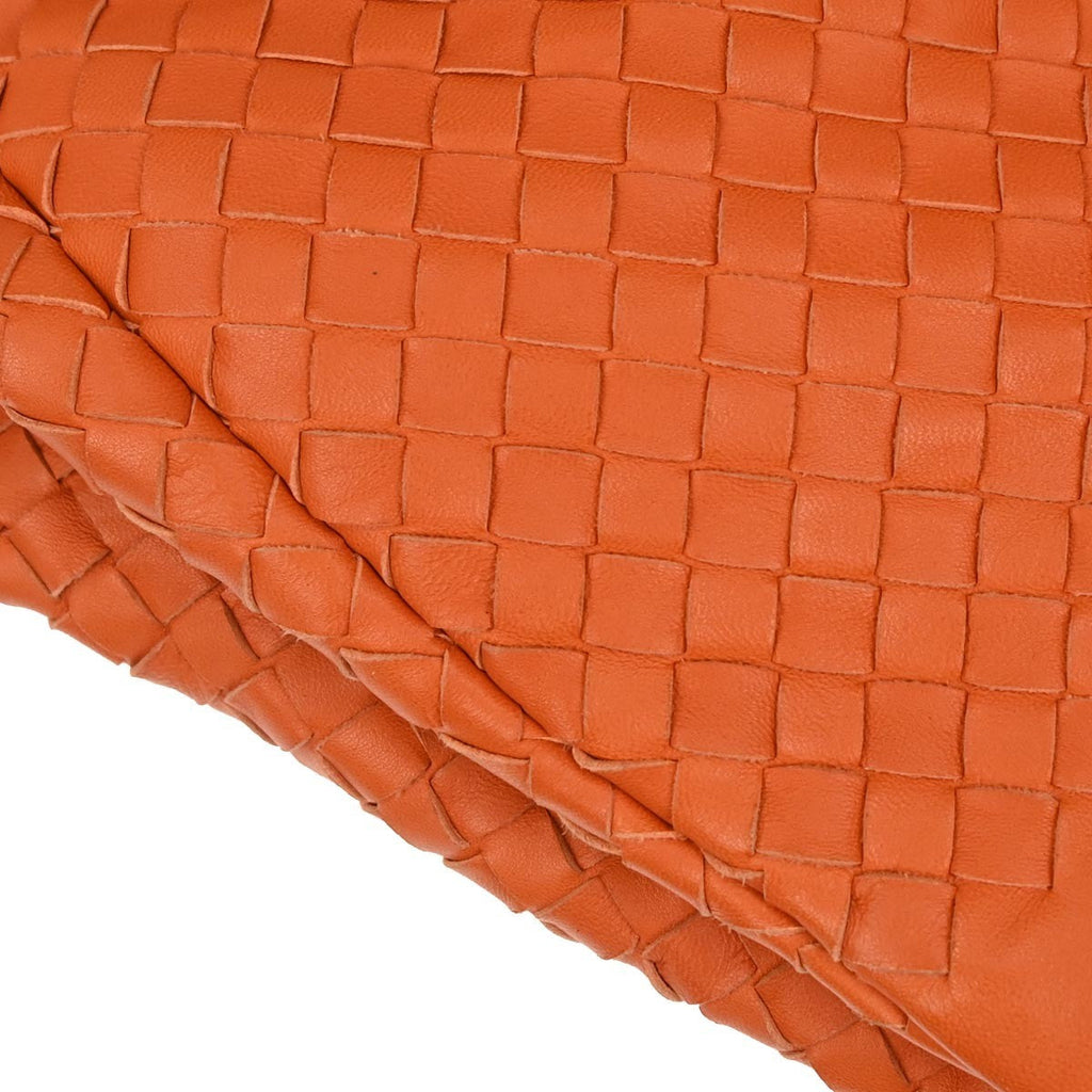 Bottega Veneta Campana Hobo Intrecciato Nappa Orange Leather Tote Bag Bag (Pre-Owned)