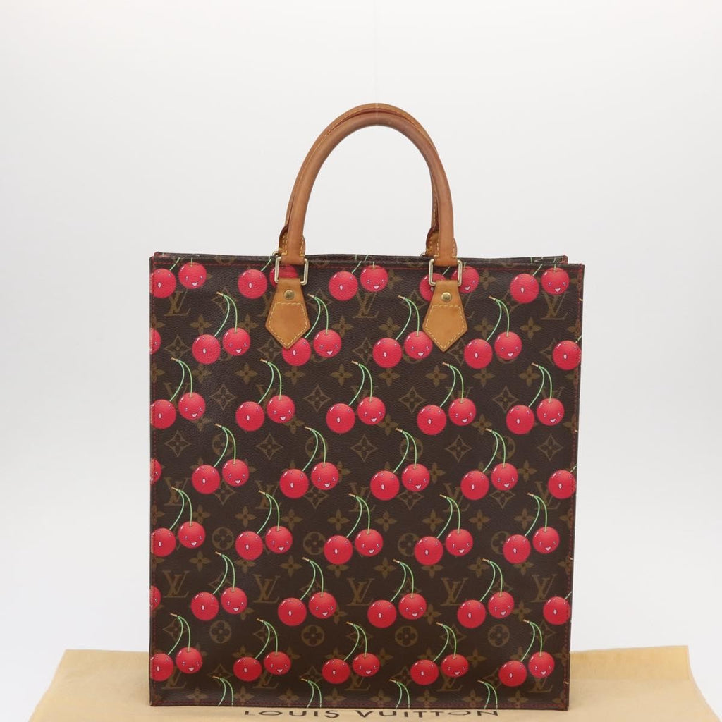 Louis Vuitton Sac Plat Bag Limited Edition Monogram Cerises Brown Canvas Handbag (Pre-Owned)