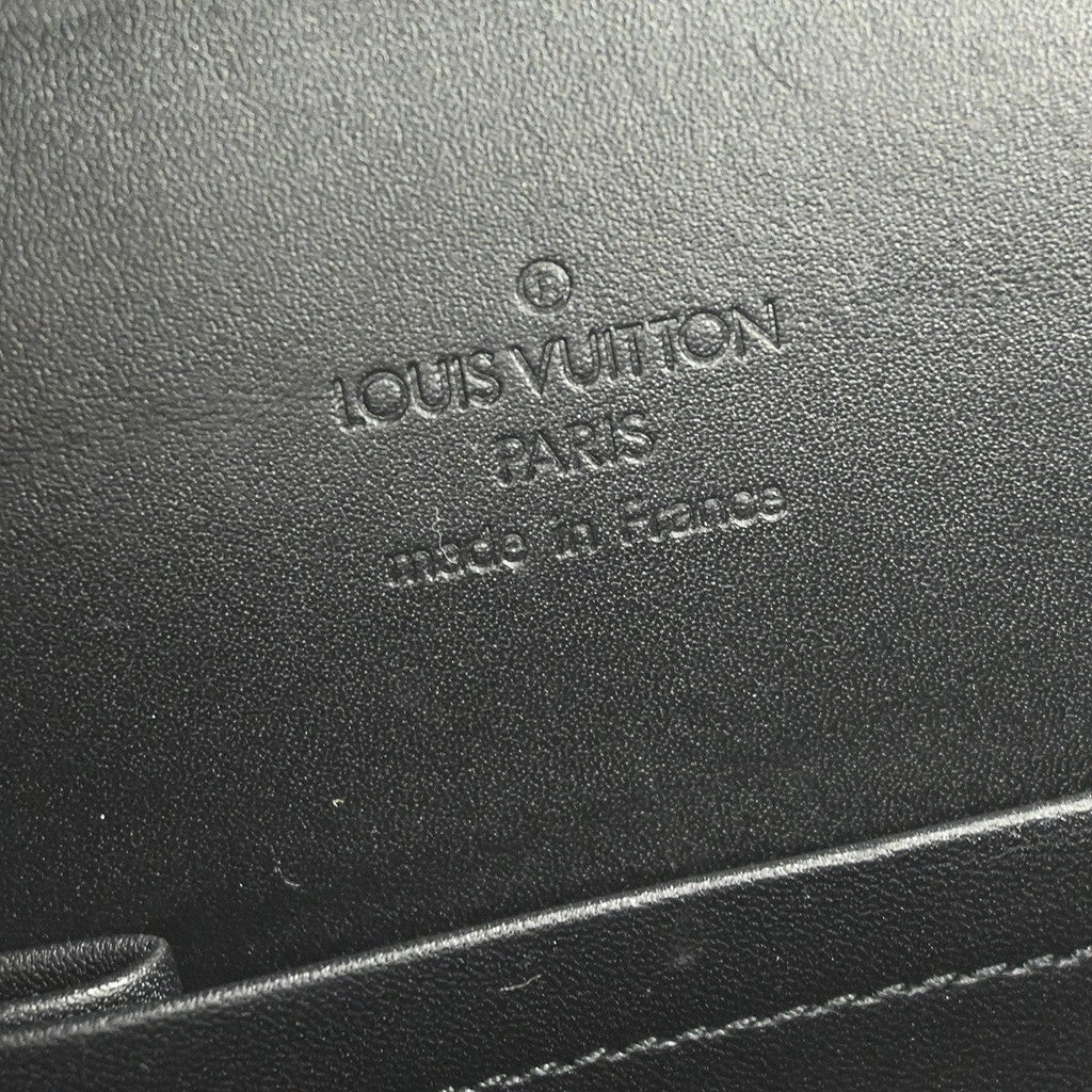 Louis Vuitton Saint Ange Handbag Monogram Satin Black Satin Handbag (Pre-Owned)