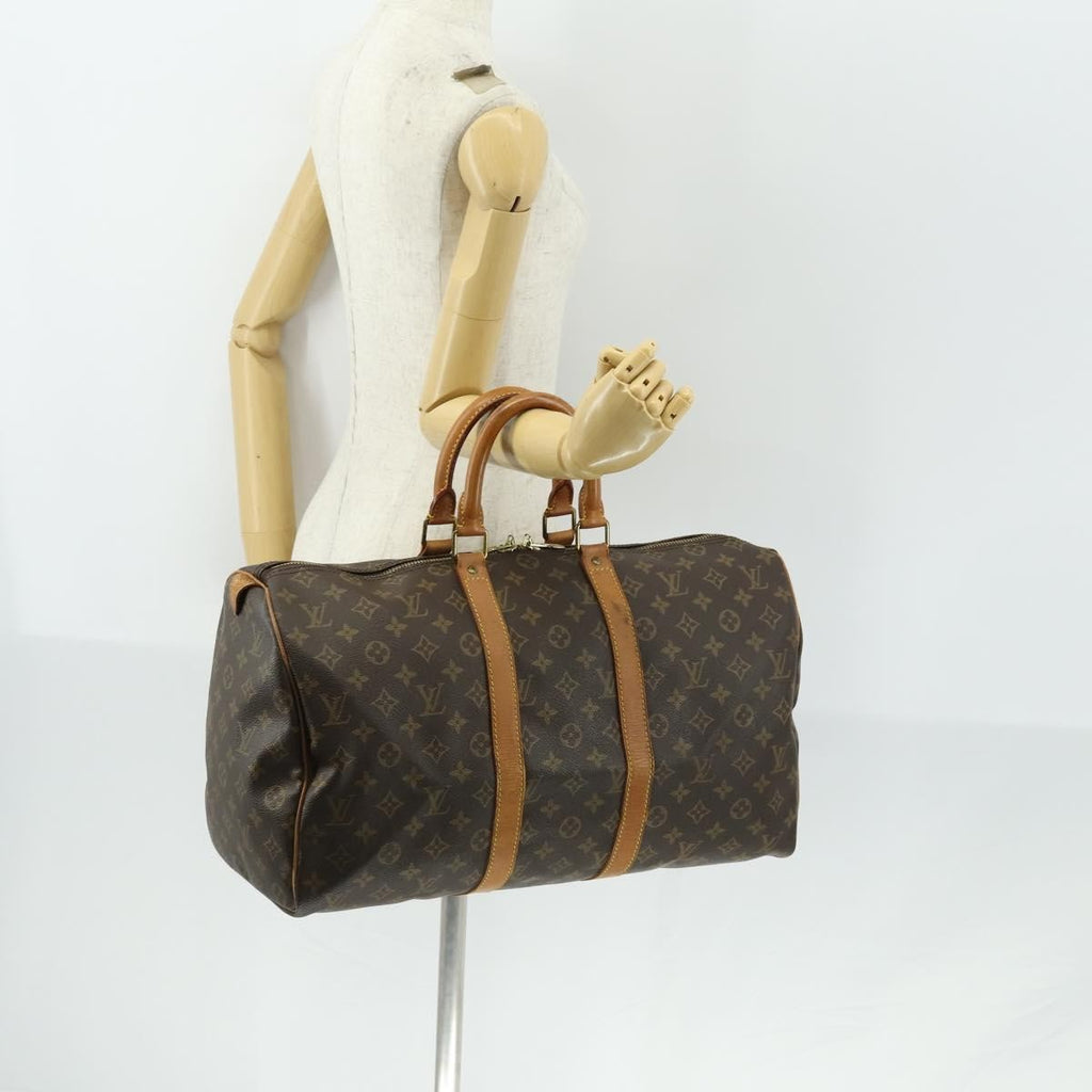 Louis Vuitton Keepall Bag Monogram Canvas Brown Canvas Travel Bag Bag (Pre-Owned)
