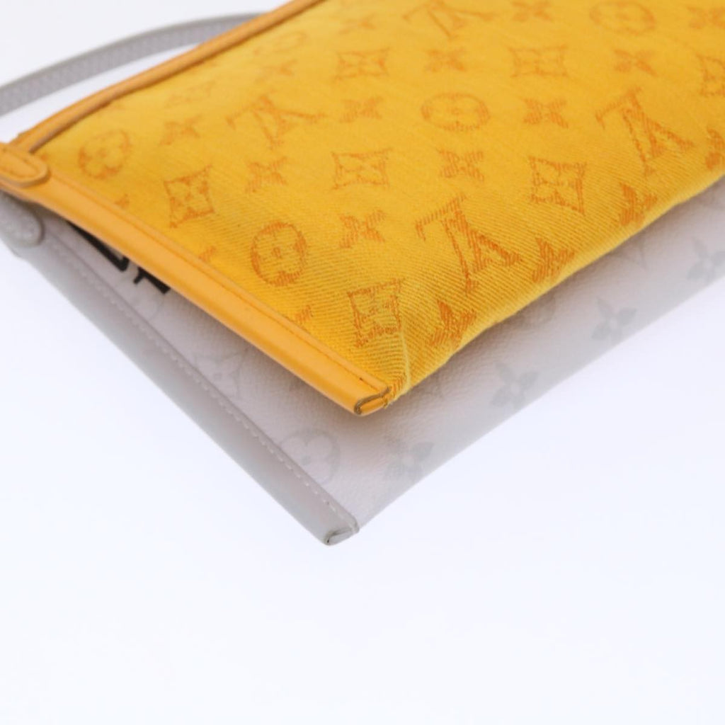 Louis Vuitton Double Flat Messenger Bag Limited Edition Logo Story Monogram Canvas And Denim Multicolour Canvas Clutche & Pouche Bag (Pre-Owned)