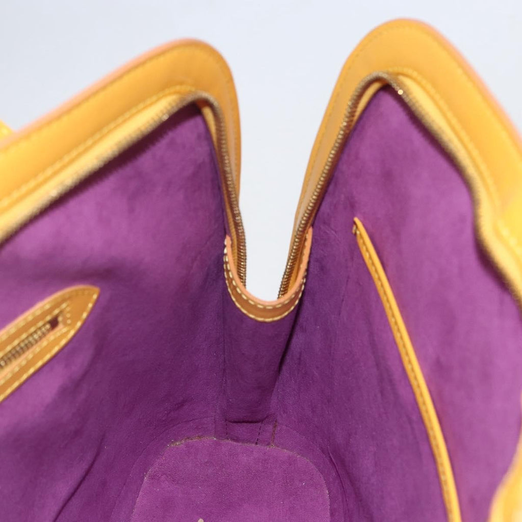 Louis Vuitton Lussac Handbag Epi Leather Yellow Leather Shoulder Bag Bag (Pre-Owned)