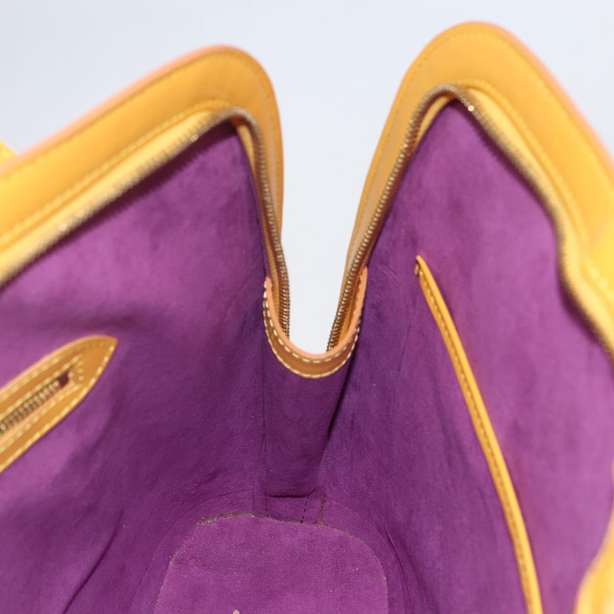 Louis Vuitton Lussac Handbag Epi Leather Yellow Leather Shoulder Bag Bag (Pre-Owned)