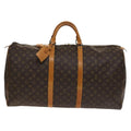 Louis Vuitton Keepall Bag Monogram Canvas Brown Canvas Travel Bag Bag (Pre-Owned)