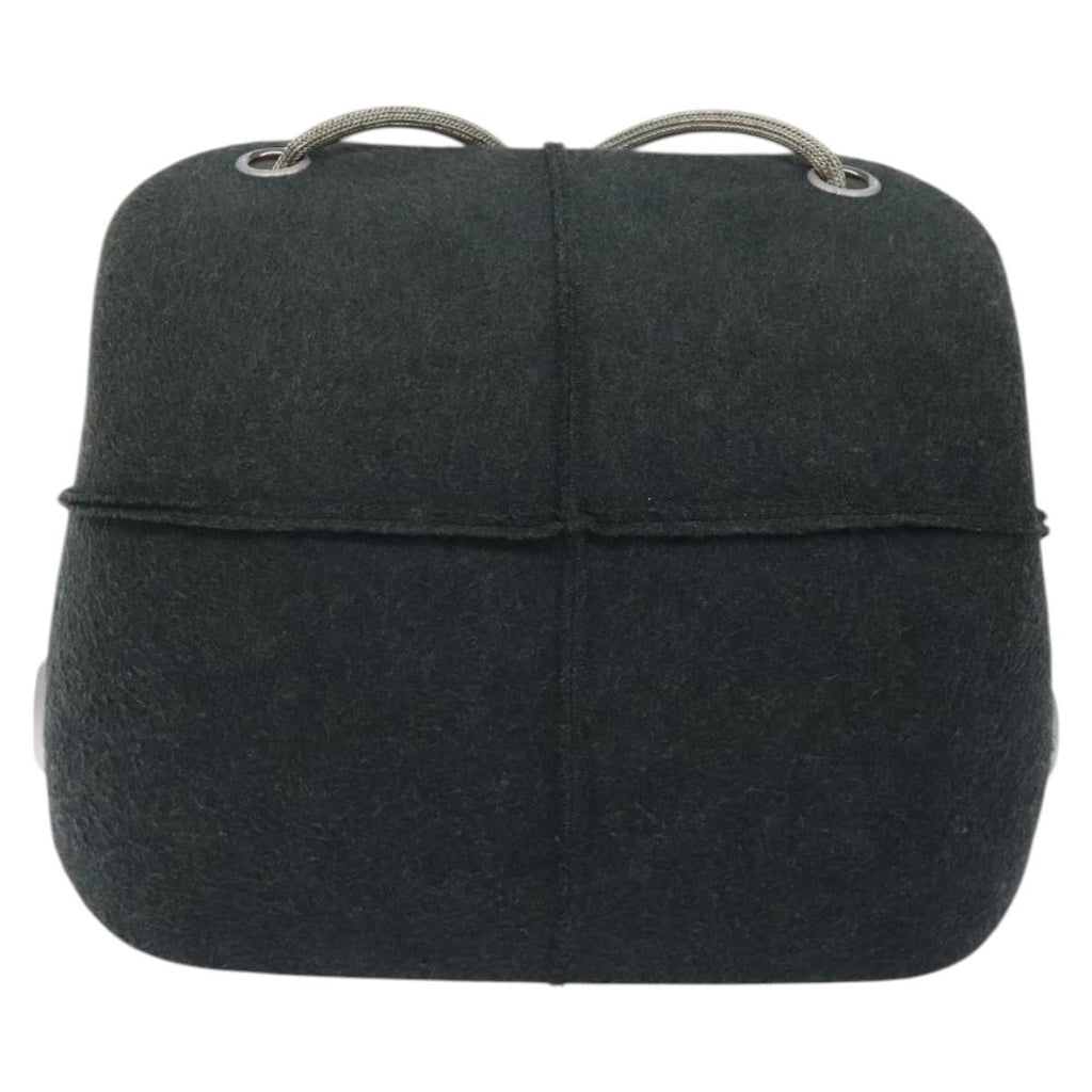 Chanel Millennium Shoulder Bag Felt Gray Synthetic Shoulder Bag Bag (Pre-Owned)