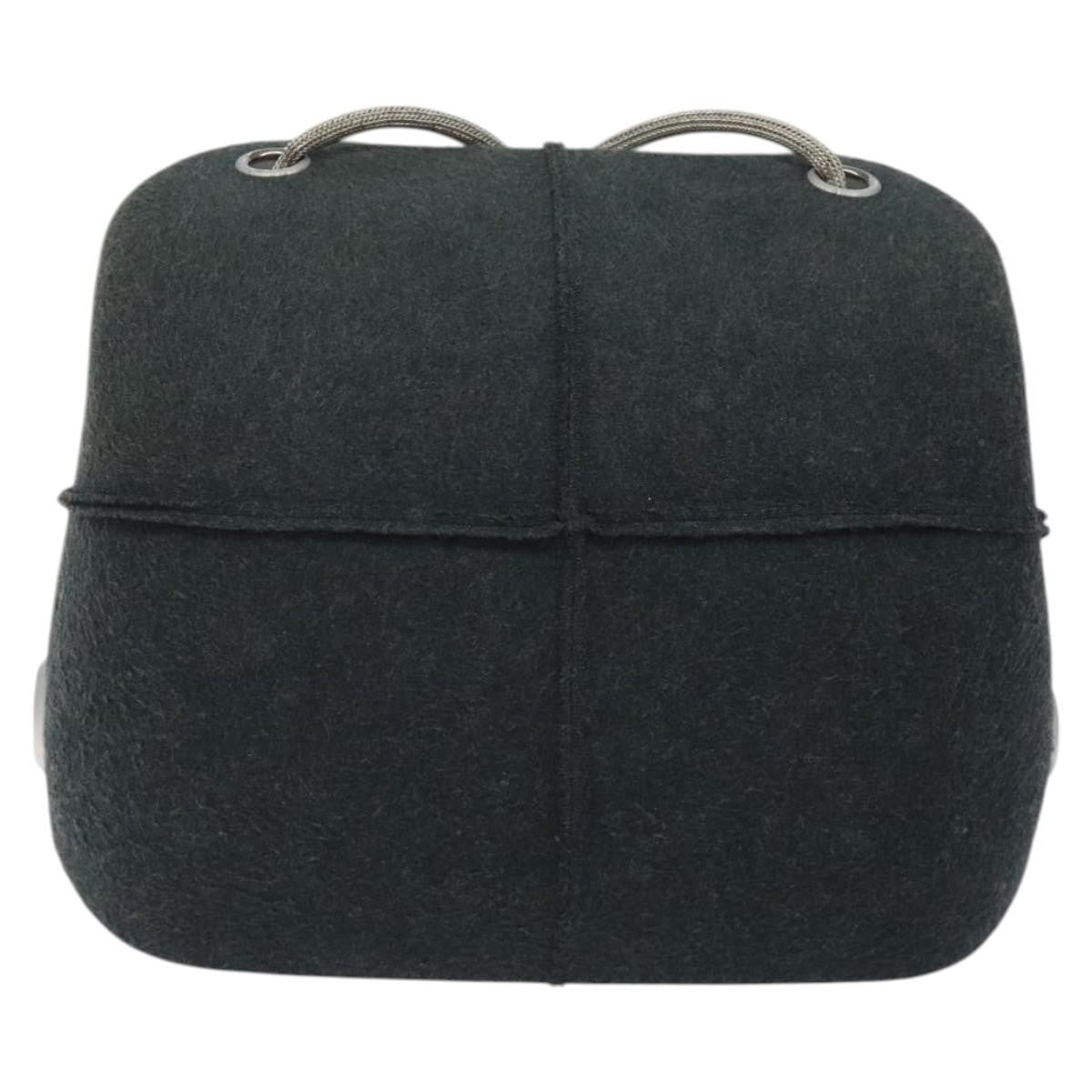 Chanel Millennium Shoulder Bag Felt Gray Synthetic Shoulder Bag Bag (Pre-Owned)