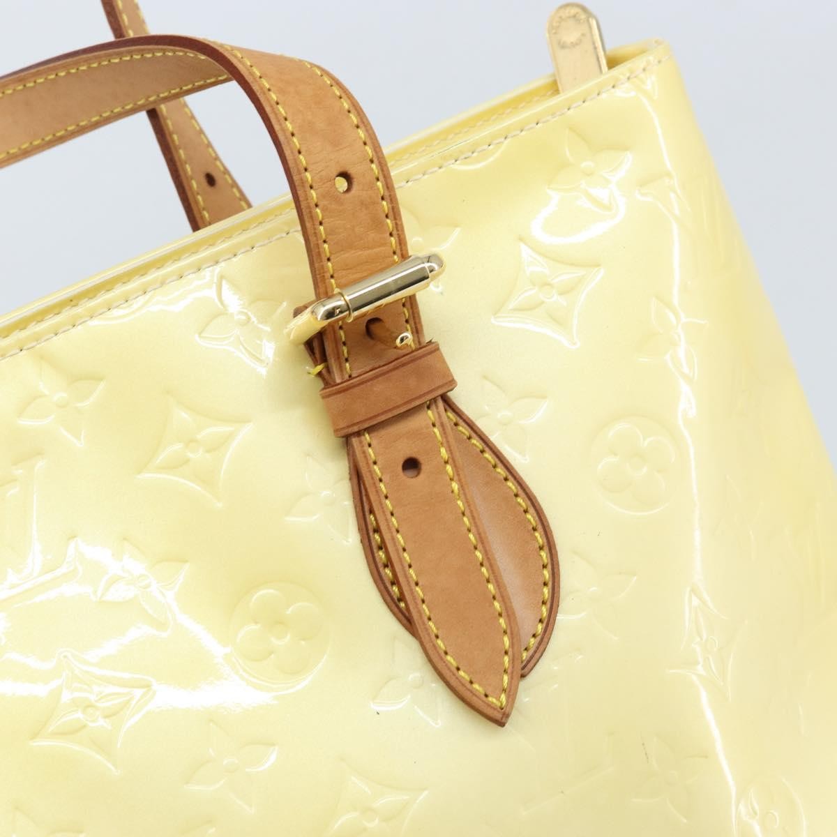 Louis Vuitton Brentwood Handbag Monogram Vernis Yellow Patent_Leather Tote Bag Bag (Pre-Owned)