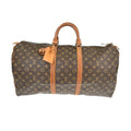 Louis Vuitton Keepall Bag Monogram Canvas Brown Canvas Travel Bag Bag (Pre-Owned)