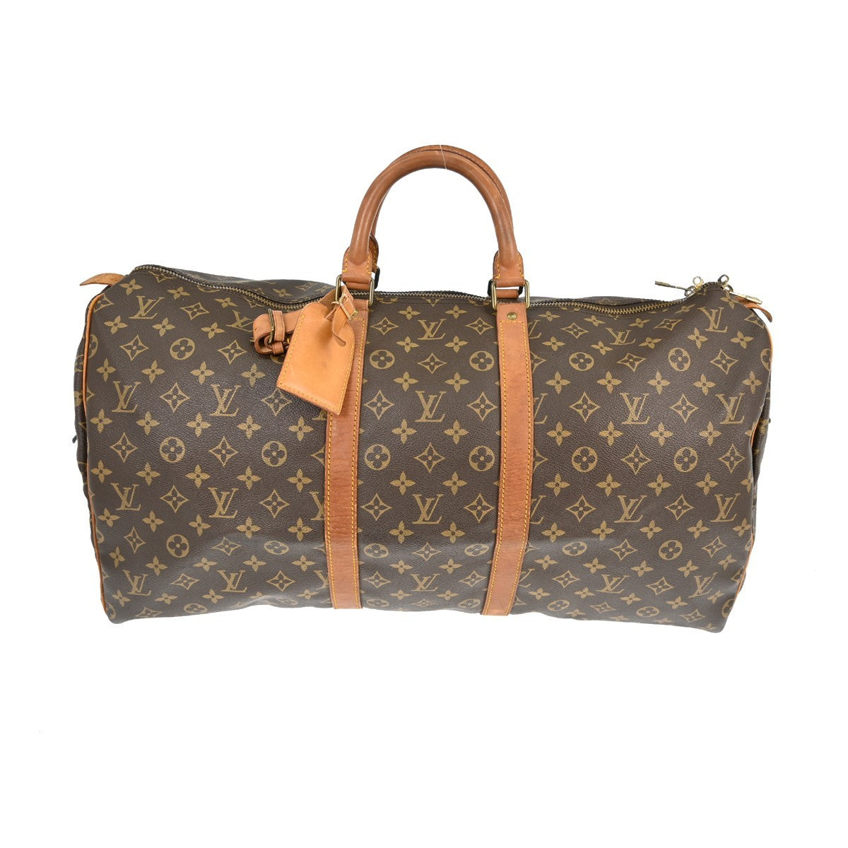 Louis Vuitton Keepall Bag Monogram Canvas Brown Canvas Travel Bag Bag (Pre-Owned)
