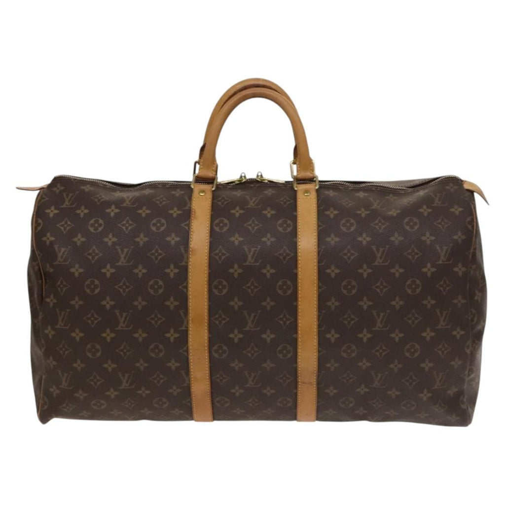 Louis Vuitton Keepall Bag Monogram Canvas Brown Canvas Travel Bag Bag (Pre-Owned)