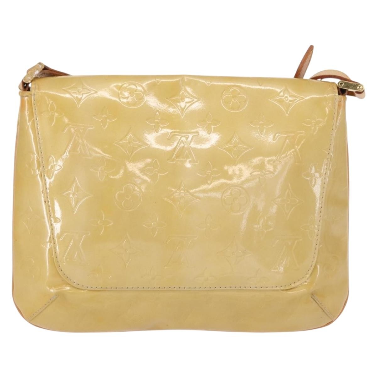 Louis Vuitton Thompson Street Handbag Monogram Vernis Beige Patent_Leather Shoulder Bag Bag (Pre-Owned)