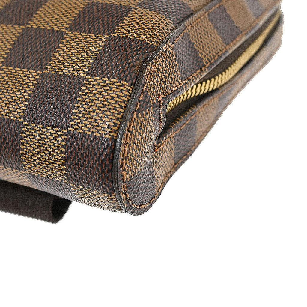 Louis Vuitton Geronimos Waist Bag Damier Brown Canvas Shoulder Bag Bag (Pre-Owned)