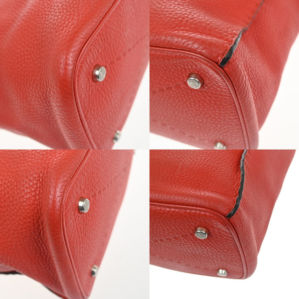 Fendi Selleria Anna Bucket Bag Leather Red Leather Tote Bag Bag (Pre-Owned)