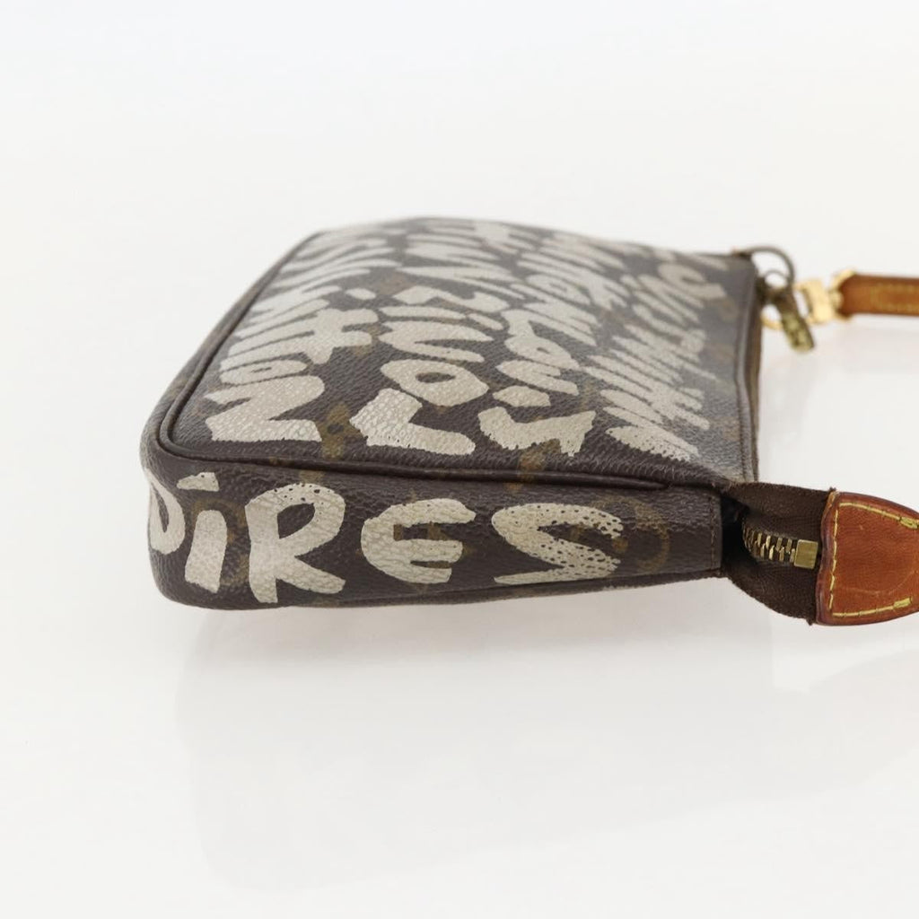 Louis Vuitton Pochette Accessoires Limited Edition Monogram Graffiti Brown Canvas Clutche & Pouche Bag (Pre-Owned)