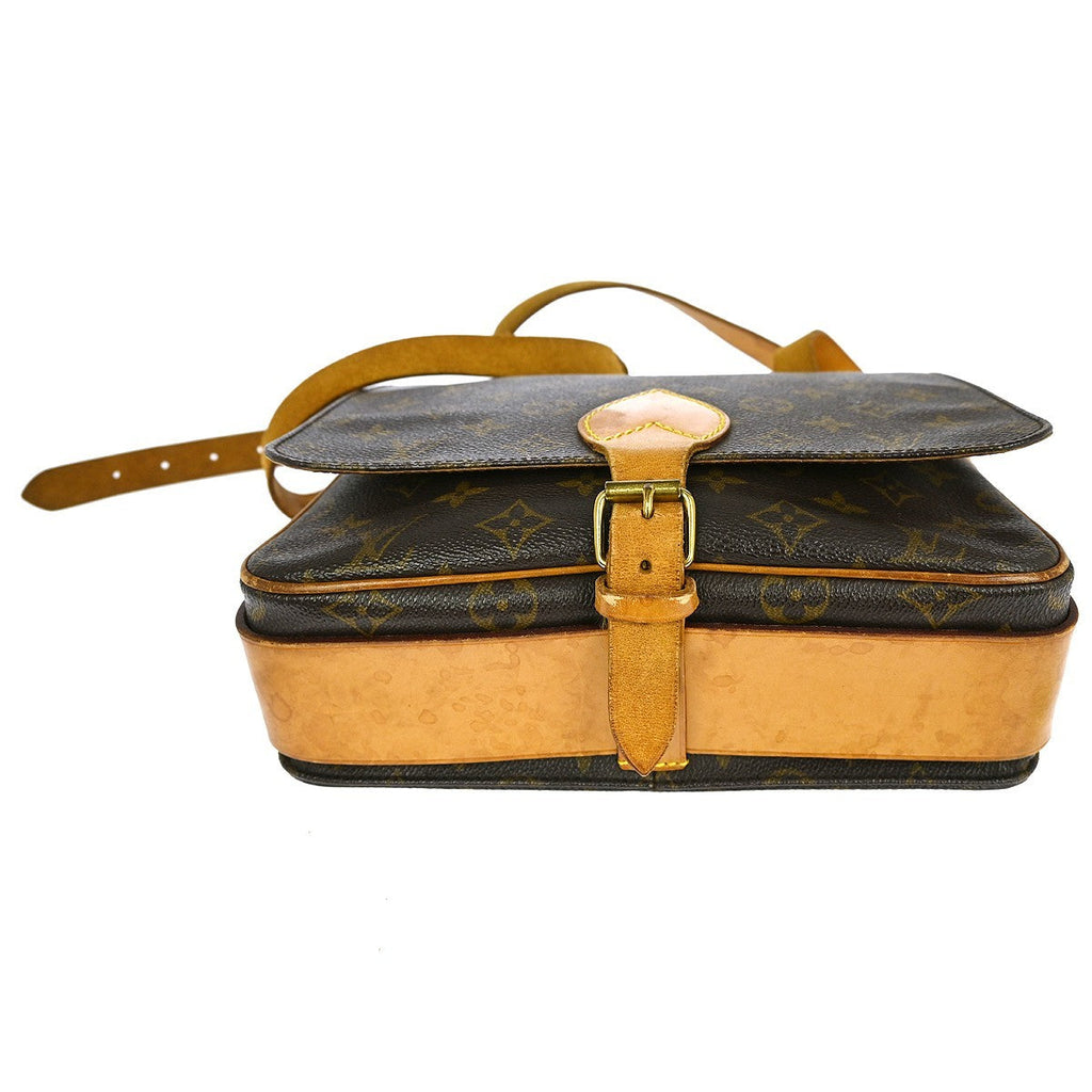 Louis Vuitton Cartouchiere Handbag Monogram Canvas Brown Canvas Shoulder Bag Bag (Pre-Owned)